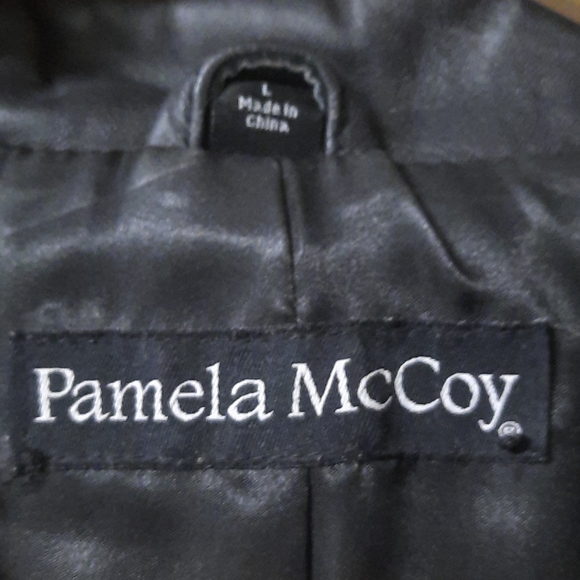Black Pamela McCoy leather jacket - Large - Picture 2 of 4